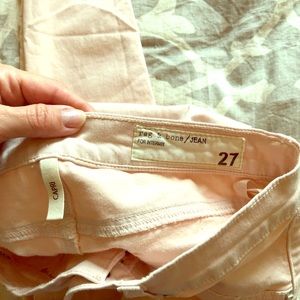 Rag and Bone peach skinny ankle jeans
